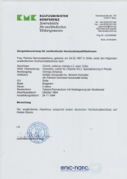 Masterabschluss Chemie Palmira Novooussenlieva